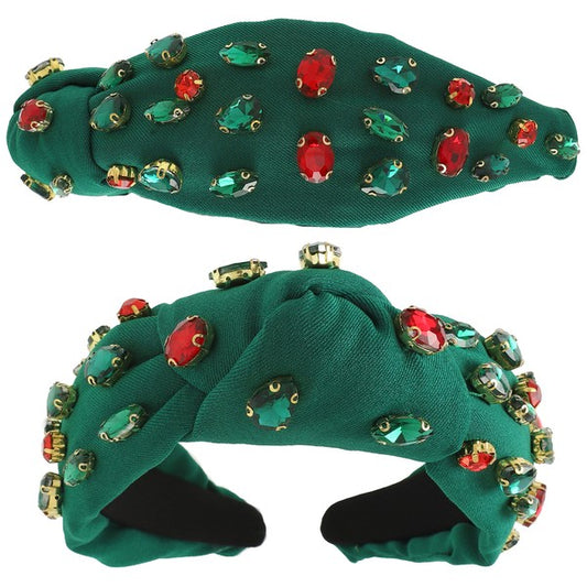 Green Jewel Embellished Headband